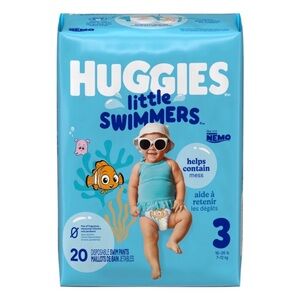 Little Swimmers Size 3 Blue Disposable Swim Pants - 20 Count